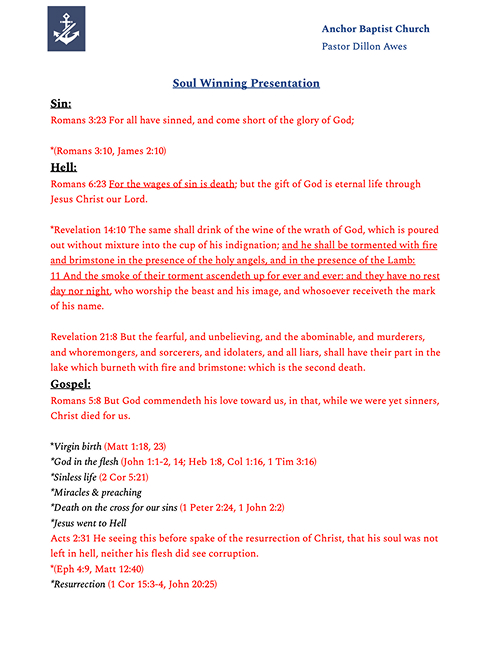 Soul Winning Presentation PDF Preview